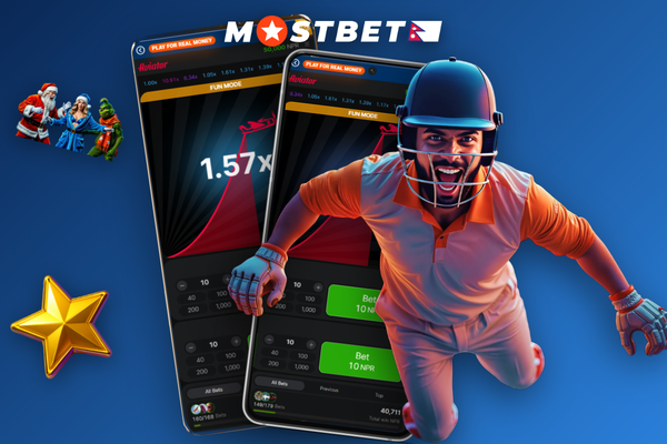 Aviator game on Mostbet showing live betting panel and glowing green cash-out button