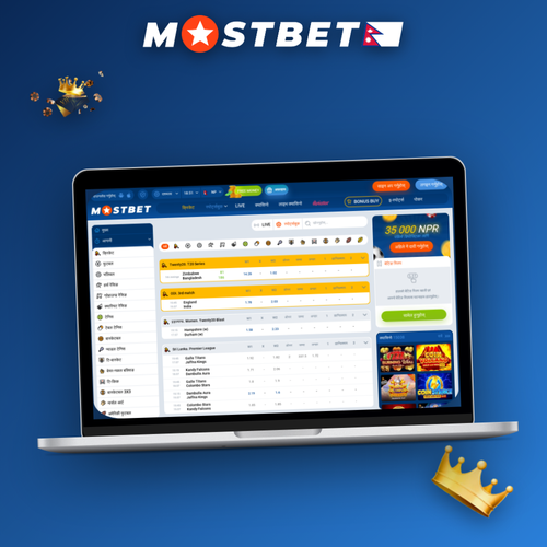 Nepali bettor reviewing odds spreadsheet with Mostbet interface on laptop and notebook