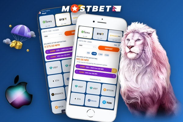 Mostbet cashier screen showing USDT, BTC and ETH crypto deposit network selection