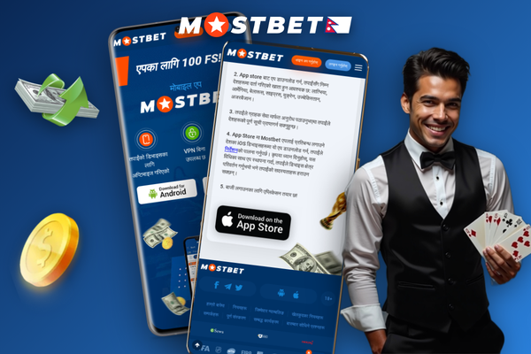 Mostbet app install progress on an iPhone home screen for iOS users in Nepal