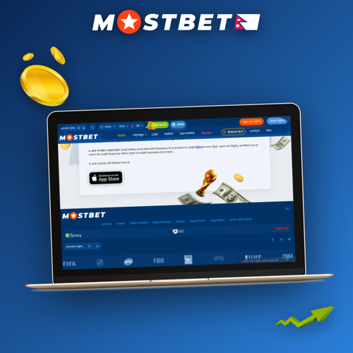 Mostbet for PC desktop client showing sportsbook and casino tiles on a laptop screen