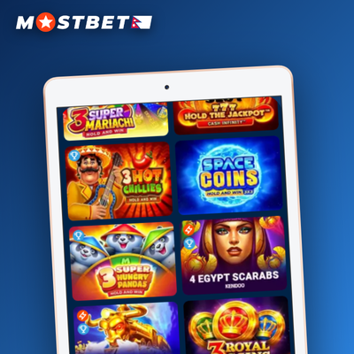 Colourful Mostbet Casino video slot reels with fruit and gem symbols mid-spin